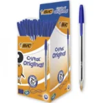 Boîte de 50 Stylos Bille Cristal Médium – BIC, stylos à bille pour écriture fluide et agréable