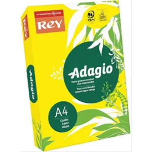 Papier A4 Couleur Intense Jaune REY ADAGIO, 80 g/m²