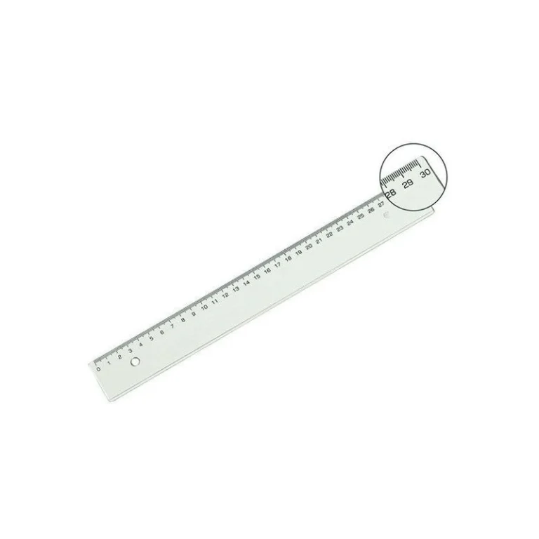 Règle plate en cristal 30CM – Règle de précision pour bureau et atelier
