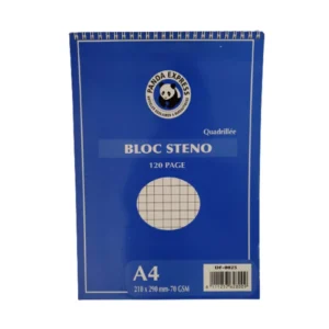 Bloc-Notes A4 Spirale – Quadrillé – PANDA EXPRESS