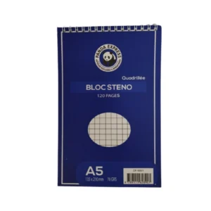 Bloc-Notes A5 Spirale – Quadrillé – PANDA EXPRESS