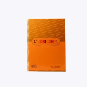 Cahier Spirale A4 – Quadrillé 5 x 5 – 70 g – 300 Pages – Plastifié L’HORIZON