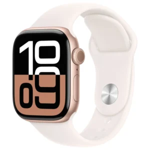 Apple Watch Series 10 GPS avec bracelet sport Light Blush M/L (MWWJ3QA/A) - Achat en ligne au Maroc