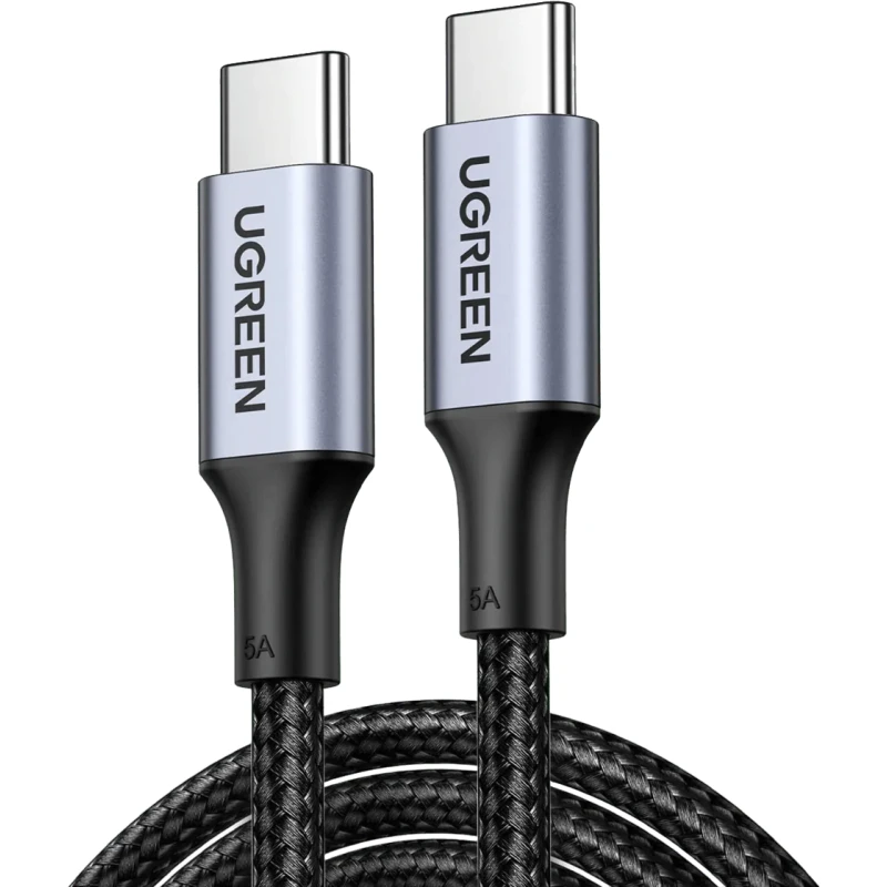 cable-ugreen-usb-c-vers-usb-c-5a-100w-1m-gris-kapia-office-maroc-1-1.webp Câble Ugreen USB-C vers USB-C 5A 100W 1m Gris (70427) - Achat sur Kapia.ma